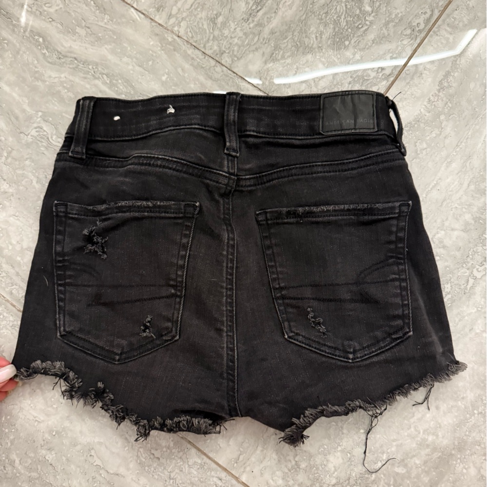 American Eagle Black Jean Shorts 000